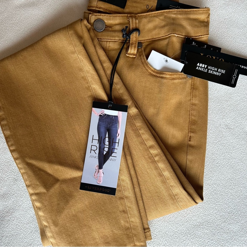 Liverpool Abby High Rise Ankle Skinny, Honey Color